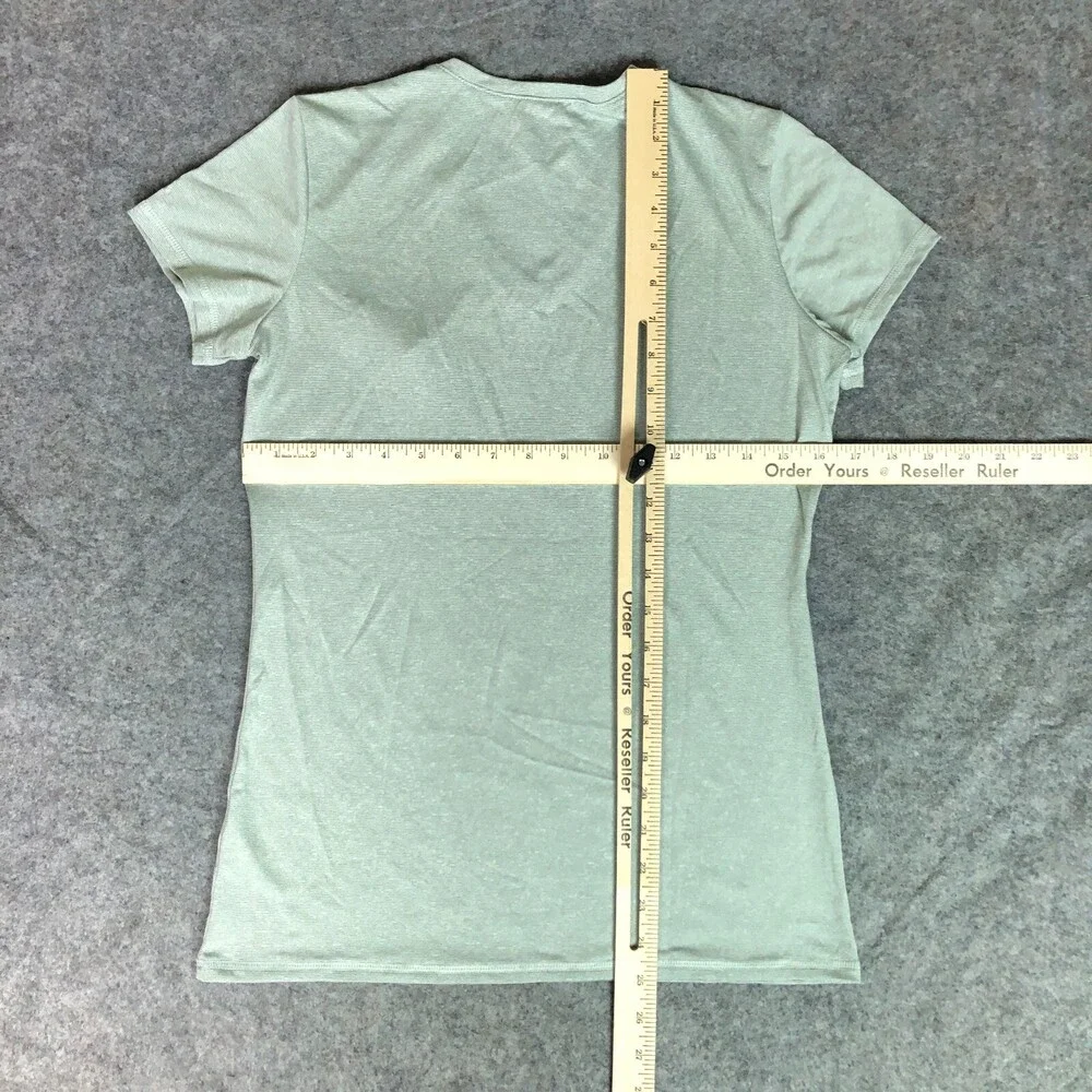 Ohio Bobcats Womens Shirt Medium Green Tee‎ Short Sleeve Striped Top NCAA Soccer